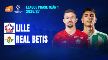 Lille vs Real Betis League Phase tuần 1 UEFA Champions League 2026/27