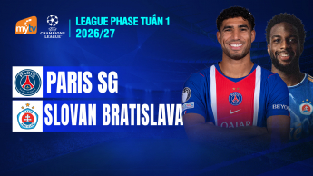 Paris SG vs Slovan Bratislava League Phase tuần 1 UEFA Champions League 2026/27